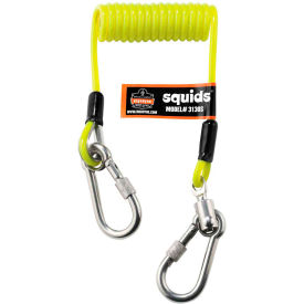 Ergodyne® 19130 Squids® 3130S Coiled Cable Lanyard 2 Lbs Max Lime Polyurethane