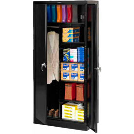 Tennsco® Heavy Duty Industrial Combination Storage Cabinet 22 Gauge 36"W x 24"D x 78"H Black