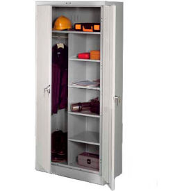 Tennsco® HD Industrial Combination Storage Cabinet 22 Gauge 36"W x 24"D x 78"H Light Gray