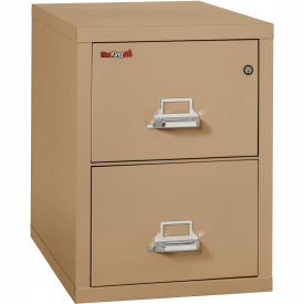 Fire King 2-2131/C Fireking Fireproof 2 Drawer Vertical File Cabinet - Legal Size 21"W x 31-1/2"D x 28"H - Sand image.