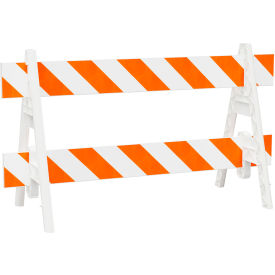 Plasticade Econocade Traffic Barricade A-Frame 6 Ft With 2 Rail