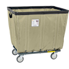 R&B WIRE PRODUCTS INC 406SOC/BG R&B Wire Products® 6 Bushel Vinyl Basket Truck, All Swivel Casters, Beige image.