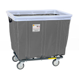 R&B WIRE PRODUCTS INC 410SOBC/ANTI/GRY R&B Wire Products® 10 Bushel Antimicrobial Vinyl Basket Truck w/ Antimicrobial Bumper, Gray image.