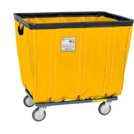 R&B WIRE PRODUCTS INC 414KDC/ANTI/YEL R&B Wire Products® 14 Bushel "UPS/FEDEX-ABLE" Antimicrobial Basket, All Swivel Casters, Yellow image.