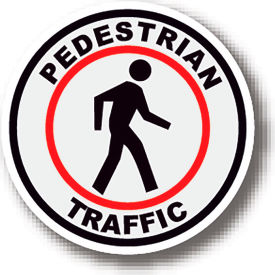 Ergomat Llc 0219-UEN Durastripe 20" Round Sign - Pedestrian Traffic image.