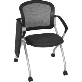 Regency Cadence Flexible High Back w/ Padded Fabric Seat Nesting Chair, Black