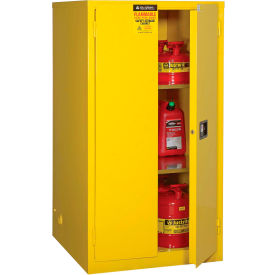Global Industrial 237289 Global Industrial™ Flammable Cabinet, Manual Close Double Door, 60 Gallon, 34"Wx34"Dx65"H image.
