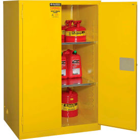 Global Industrial 237292 Global Industrial™ Flammable Cabinet, Manual Close Double Door, 90 Gallon, 43"W x 34"D x 65"H image.