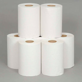 United Stationers Supply BWK6250 Unperforated Paper Towel Roll, White 8" x 350 Rolls, 12 Rolls/Case - BWK6250 image.