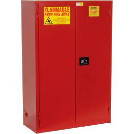 Global Industrial 237695 Global Industrial™ Paint & Ink Storage Cabinet, Manual Close DBL Door 72 Gallon, 43"Wx18"Dx65"H image.