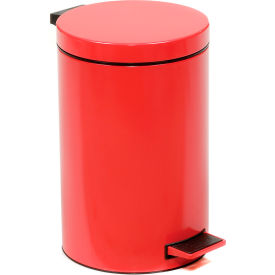 Global Industrial 237752RD Global Industrial™ 3-1/2 Gallon Step On Trash Can - Red image.