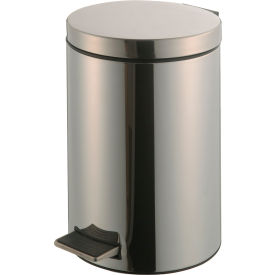 Global Industrial 237752SS Global Industrial™ 3-1/2 Gallon Step On Trash Can - Stainless Steel image.