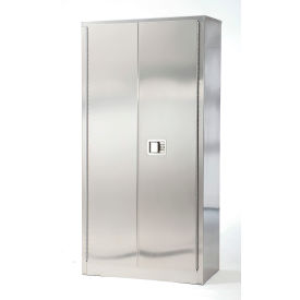 Securall  A&A Sheet Metal Products 100-SW-SS Stainless Steel Storage Cabinet 48 x 18 x 72 image.