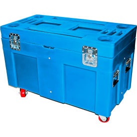 Shipping Container and Site Box with Casters - 45"L x 30"W x 34"H Blue 