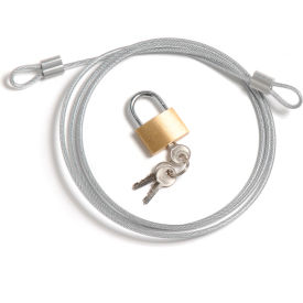 Global Industrial 238152 Global Industrial™ Security Cable Kit-Includes Cable Padlock And 3 Keys image.