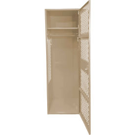 Global Industrial™ 1 Door Security Gear Locker 24"W x 18"D x 72"H Putty All-Welded