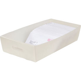 Global Industrial 238431 Global Industrial™ Corrugated Plastic Mail Tray 24-1/2 X 12 X 4-1/2 Natural image.