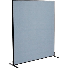 Global Industrial 695790FBL Interion® Freestanding Office Partition Panel, 60-1/4"W x 96"H, Blue image.