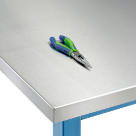 Global Industrial 239118 Global Industrial™ Workbench Top, Boos Stainless Steel Square Edge, 48"Wx30"Dx1-1/2" Thick image.