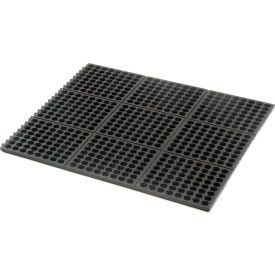 Apache Mills Performa 100N™ Modular Drainage Mat 5/8"" Thick 3 x 3 Black