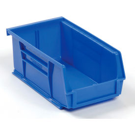Global Industrial™ Plastic Stack & Hang Bin 4-1/8""W x 7-3/8""L x 3""H Blue