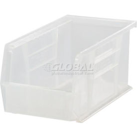 Global Industrial 269682CL Global Industrial™ Plastic Stack & Hang Bin, 5-1/2"W x 10-7/8"D x 5"H, Clear image.