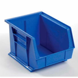 Global Industrial 269683BL Global Industrial™ Plastic Stack & Hang Bin, 8-1/4"W x 10-3/4"D x 7"H, Blue image.