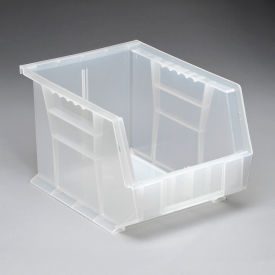 Global Industrial 269683CL Global Industrial™ Plastic Stack & Hang Bin, 8-1/4"W x 10-3/4"D x 7"H, Clear image.