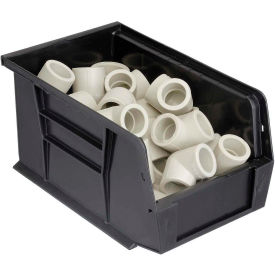 Quantum Storage Premium Plastic Hang & Stack Bin 9-1/4""L x 6""W x 5""H Black
