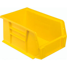 Global Industrial 239608YL Global Industrial™ Plastic Stack & Hang Bin, 6"W x 9-1/4"D x 5"H, Yellow image.