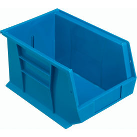 Global Industrial 239610BL Global Industrial™ Plastic Stack & Hang Bin, 8-1/4"W x  13-5/8"D x 8"H, Blue image.