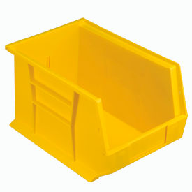 Global Industrial 239610YL Global Industrial™ Plastic Stack & Hang Bin, 8-1/4"W x 13-5/8"D x 8"H, Yellow image.