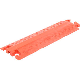 JUSTRITE SAFETY GROUP CP1X125-GP-DO-O 1-Channel General Purpose Drop Over Cable Guard, 36"L x 11-1/2" x 1-5/8"H, Orange image.