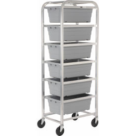 New Age Industrial Corp. 6263 New Age 6263 All Welded Aluminum 6 Lug Cart, 26"L x 18-3/4"W x 71"H image.