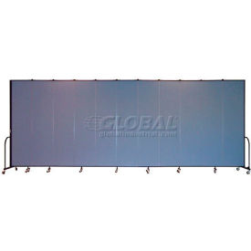 Screenflex Partitions CFSL-811CB Screenflex Portable Room Divider 11 Panel, 8H x 205"W, Fabric Color Blue image.
