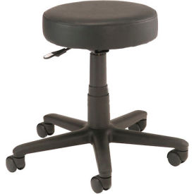 Global Industrial 240152ABK Interion® All Purpose Mobile Stool without Back, Black image.