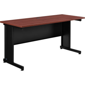 Global Industrial 240345MH Interion® 60"W Desk - Mahogany image.