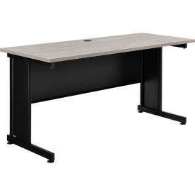 Global Industrial 240345RGY Interion® 60"W Desk - Rustic Gray image.