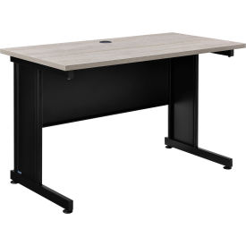 Global Industrial 240344RGY Interion Traditional Office Desk, 48"W x 24"D x 30"H, Rustic Gray image.