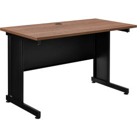 Global Industrial 240344WN Interion Traditional Office Desk, 48"W x 24"D x 30"H, Walnut image.