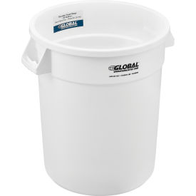 Global Industrial 240458WH Global Industrial™ Plastic Trash Can - 20 Gallon White image.