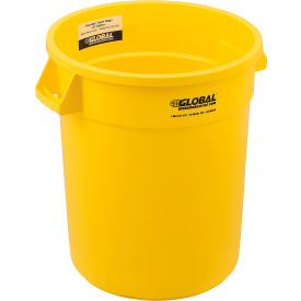 Global Industrial 240458YL Global Industrial™ Plastic Trash Can - 20 Gallon Yellow image.