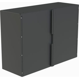 Utility Wall Mount Cabinet, 33-3/4"W x 12"D x 23-7/8"H, Assembled, Dark Gray view 2
