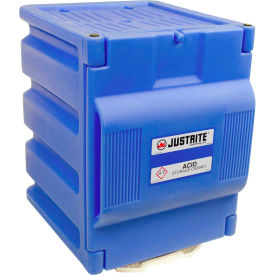Justrite Safety Group 24080 Justrite 2 x 4 Liter Bottle,1 Door, Countertop, Poly, Acid Storage Cabinet,14-1/4"x 16-1/4"x 19-1/2" image.