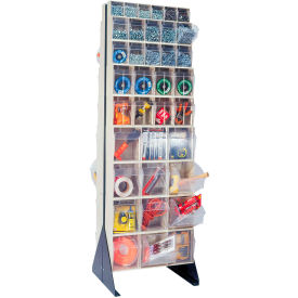 Quantum Storage Systems QFS270-72WT Quantum Tip Out Bin Floor Stand QFS270-72- Double Sided 70" H White image.