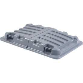 Global Industrial 984612 Global Industrial™ Lid for 1/2 Cu. Yd. Plastic Recycling Tilt Truck, Gray image.