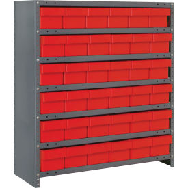 Quantum CL1839-602 Closed Shelving Euro Drawer Unit - 36x18x39 - 36 Euro Drawers Red