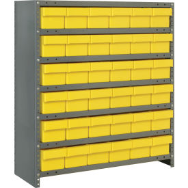 Quantum CL1839-602 Closed Shelving Euro Drawer Unit - 36x18x39 - 36 Euro Drawers Yellow