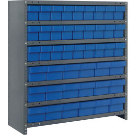 Quantum CL1839-624 Closed Shelving Euro Drawer Unit - 36x18x39 - 45 Euro Drawers Blue