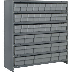 Quantum CL1839-624 Closed Shelving Euro Drawer Unit - 36x18x39 - 45 Euro Drawers Gray